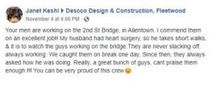 An Allentown Resident review of a construction project