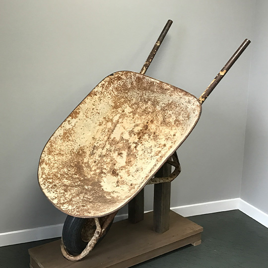 Original wheelbarrow used when DESCCO formed in 1976 | DESCCO Design and Construction Original wheelbarrow used when DESCCO formed in 1976 | DESCCO Design and Construction